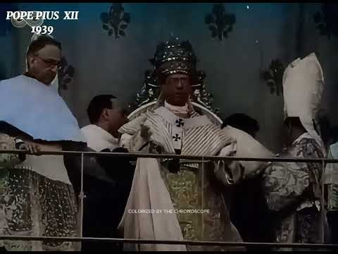 (1939) THE CORONATION OF POPE PIUS XII : [ RARE RESTORED COLOR VIDEO ] 4K 60FPS. ENGLESH VERSION
