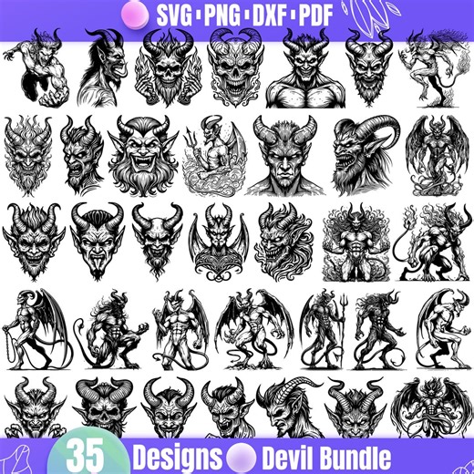 High Quality Devil SVG Bundle, Demon Svg, Devil Dxf, Devil Png, Devil Vector, Devil Clipart, Devil Face Svg, Devil Head Svg, Devil Design - Etsy
