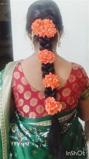 Simple Flower Hairstyle | Simple Hair Style 🌸Beautiful flower hair style with few flowers | Easy ...