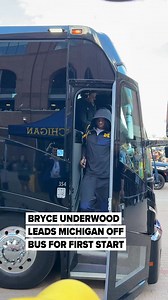 11K views · 260 reactions | True freshman quarterback Bryce Underwood leads the Michigan football team off the bus ahead of their season opener on Saturday. | MLive Sports | Facebook