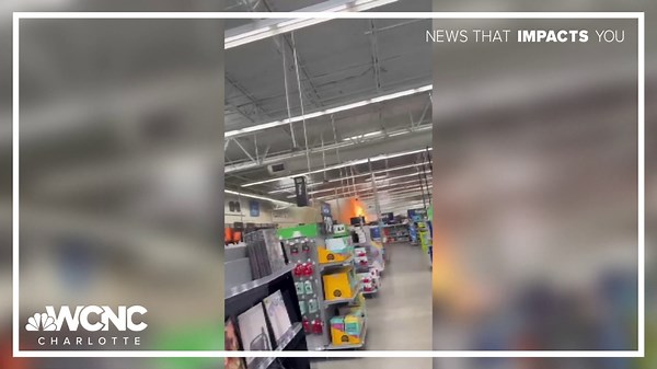 Video shows fire at Lancaster Walmart