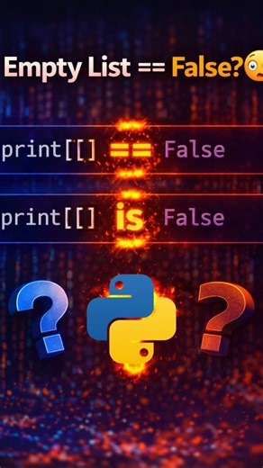 [ ] == False? Python Trick That Confuses Everyone Explained in Tamil #shorts #shortsfeed