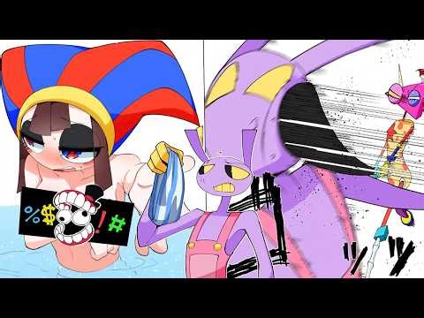 Jax x Pomni Chaos in the Bathroom l Circus Comic | TADC