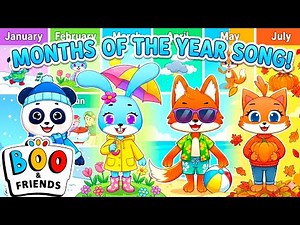 Months of the Year Song + Four Seasons | Fun Learning for Kids with Boo & friends