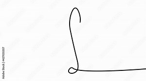 The animation of the treble clef is drawn. Music notes animation. Musical symbols on lines with swirls.