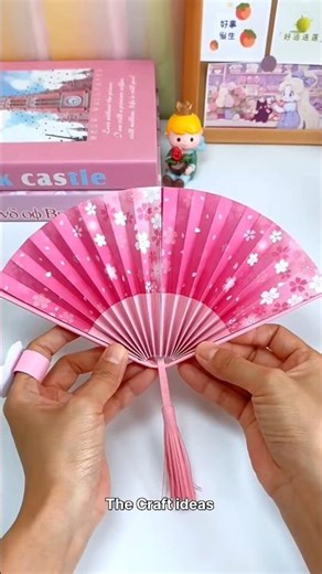 How to make hand fan with paper se fan Kaise banaen paper fan making ideas diy fan making #paperfan