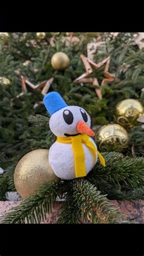 Merry Christmas with a Snowman from Super Mario games #snowman #plush #marioplush #mariokartworld