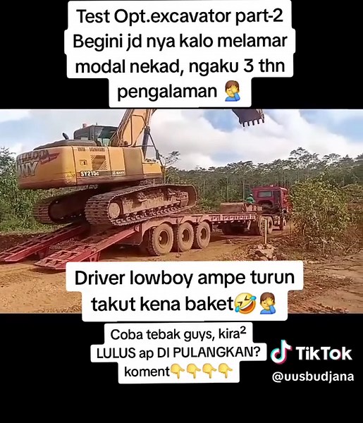 Pengalaman Melamar Kerja Sebagai Operator Excavator