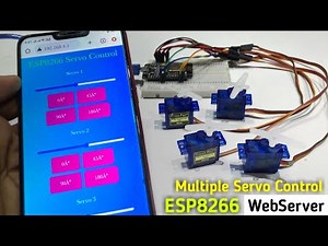 ESP8266 Four Servo Motor Control using Webserver