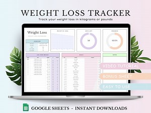 Weight Loss Tracker Spreadsheet for Google Sheets, Weight Journal, Weight Loss Planner, Daily Weekly Weigh-in Chart, Body Measurement Log - Etsy Australia