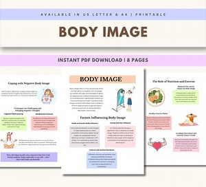 Body Image Worksheets for Teens and Adult, Body Positivity, Overcome Body Dysmorphic Disorder, Body Dysmorphia Therapy, Building Self-esteem - Etsy
