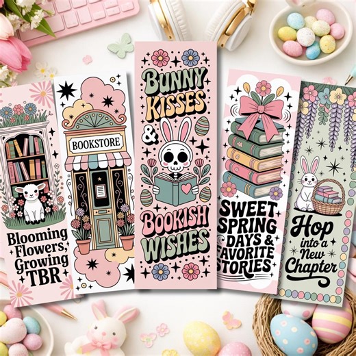 Easter Bookmarks, Spring Bookmarks, Bookish Easter Gifts, Reading Easter Gifts, Spring Reading Accessories, Easter Reading Accessories - Etsy
