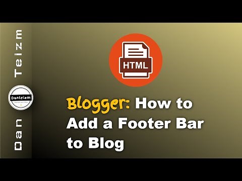 How to Add Footer Menu to Blogger