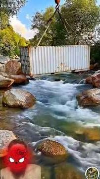 Dream Container Home Hanging Above River! 🌉🏡#shorts #jungle