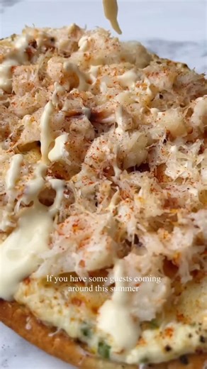 27K views · 63 reactions | Airfryer Crab Pizza with Garlic Parmesan...