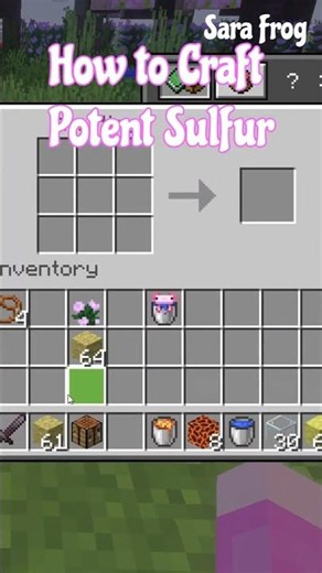 How to CRAFT POTENT SULFER in Minecraft-How to Crafting Recipe