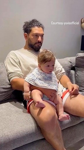 34K views · 10K reactions | Yuvraj Singh celebrated the 15th anniversary of ‘six sixes’ with son in a cute video #tuvi #yuvrajsingh #sixsixes #instagramvideo #onthisday #onthisdayinhistory | Sports Tak | Facebook