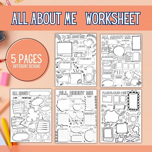 All About Me Worksheet Printable, Back to School Classroom Activity, All About Me Page, Student Questionnaire, First Week of School Activity - Etsy