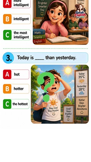 Comparative or Superlative? English Grammar Quiz Challenge | Adjectives #englishquiz #englishshorts