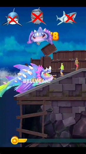 Hungry Shark Evolution Game Play Noob Shark Vs Pro Shark 🦈 King 👑#new #shorts