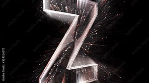 4k Z letter alphabet word tag cloud-computer code particle.The Matrix binary text design animation-changing from zero to one digits-abstract tech background.