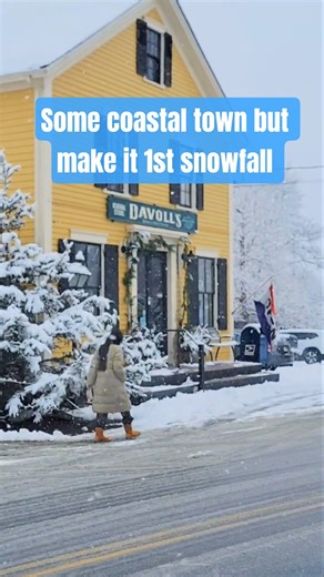 POV: The first snowfall arrives in a coastal town ❄️ Dartmouth, MA #snow #christmas