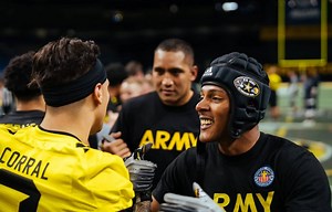 1M views · 2.7K reactions | Today's highlight at the U.S. Army All-American Bowl featured the Nation's best players taking on their U.S. Army Soldier mentors in a 7-on-7 showdown. SPOILER ALERT: #ArmyTeam Soldiers took home the W! #ArmyBowl | GoArmy | Facebook
