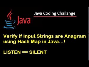 #3 Java Interview coding Challenge. Verify if Input Strings are Anagram using Hash Map in Java