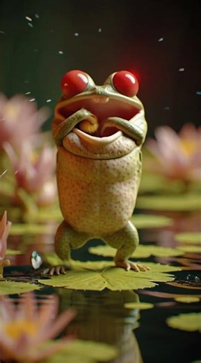 frog eat the bee and tern into rabbit how