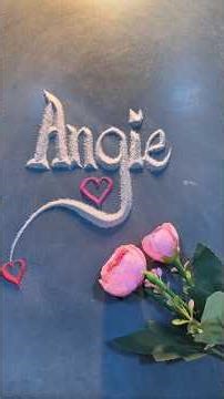 Angie ❤️ Beautifully written with sand | Satisfying sand calligraphy & relaxing ASMR #art #angie