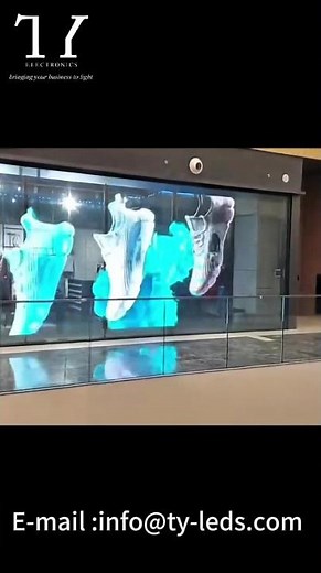 Holographic LED Screen On Store Glass! Super Clear & Custom Sizes