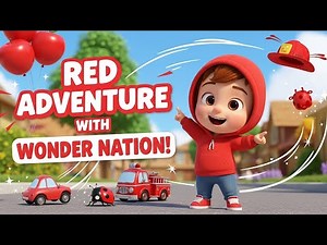 “Red Adventure for Kids | Learn Colors with Balloons, Apples, Cars & More!”