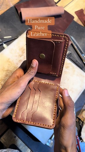 Handmade Pure Leather Wallet with Coin Pocket