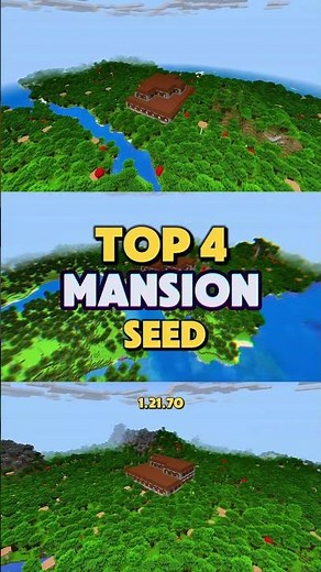 🔥TOP 4 MANSION SEED [GOD SEED] Minecraft 1.21.70 Bedrock *minecraft seeds* 4K