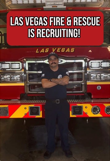 Las Vegas Fire & Rescue is recruiting for firefighter trainees! 🚒 Las Vegas Fire & Rescue is accepting applications through May 17 for the 2027 Firefighter Academy. 🚨 If you’re ready to take on a meaningful challenge and serve your community, now is the time to apply. 🤝 Learn more at LasVegasNevada.gov/Jobs 🔥