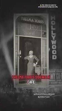 Thelma Todd: Hollywood’s Ice Cream Blonde | Mysterious Death of a Star #oldhollywoodstars #eerie