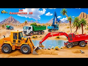 Bulldozer and Excavator Turn the Desert into a Paradise of Green | CONSTRUCTION VEHICLES