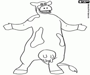 The dairy cow Otis coloring page printable game