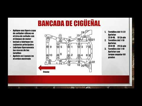 Apretar Bancada de cigüeñal Nissan 2.5