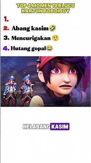Top 4 Momen Terlucu Kartun Boboiboy 😂 #shorts #viral