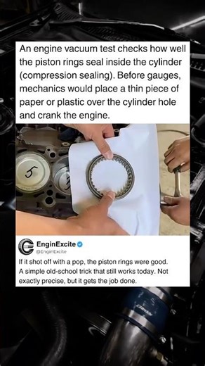 Old School Engine Vacuum Test #car #engine #technology