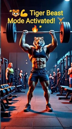 Tiger Bodybuilder Training in Gym 💥 | 3D Animation