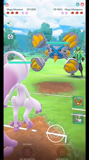 ✨️Mega Mewtwo VS✨️Mega Metwgross PVP Battle in Pokemon Go