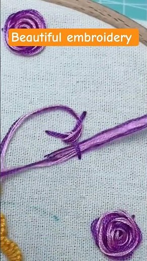 very beautiful easy embroidery tutorial for beginners #embroidered #embroiderydesign