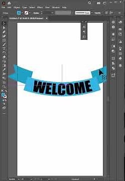 How to create Ribbon banner with Envelop Distort (Make with wrap) in Adobe illustrator