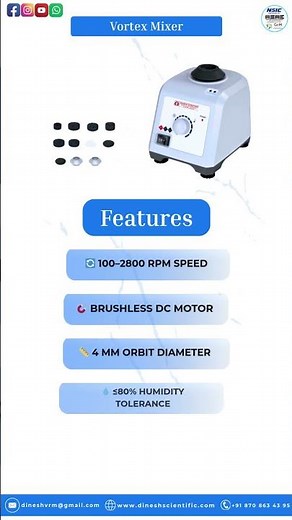 Vortex Mixer | Fast & Efficient Sample Mixing for Labs #scientific #laboratory