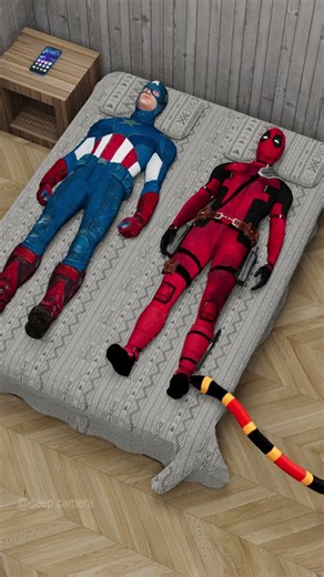 Deadpool vs Captain America | Deadpool want to sleep | Marvel Animation