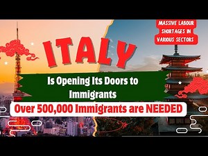 ITALY is in NEED of Migrants || Get Paid to Move with Family