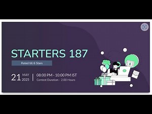 Code chef Starters 187 | Test Solutions | 1 to 5 problems Solving