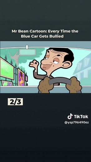 Mr Bean Cartoon: Blue Car Comedy Moments Compilation